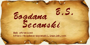Bogdana Sečanski vizit kartica